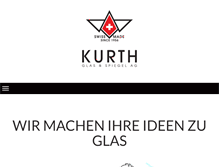 Tablet Screenshot of kurth-glas.ch